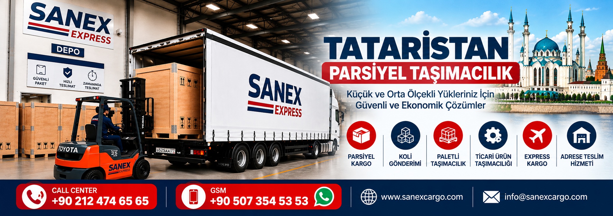 Tataristan parsiyel kargo taşımacılığı