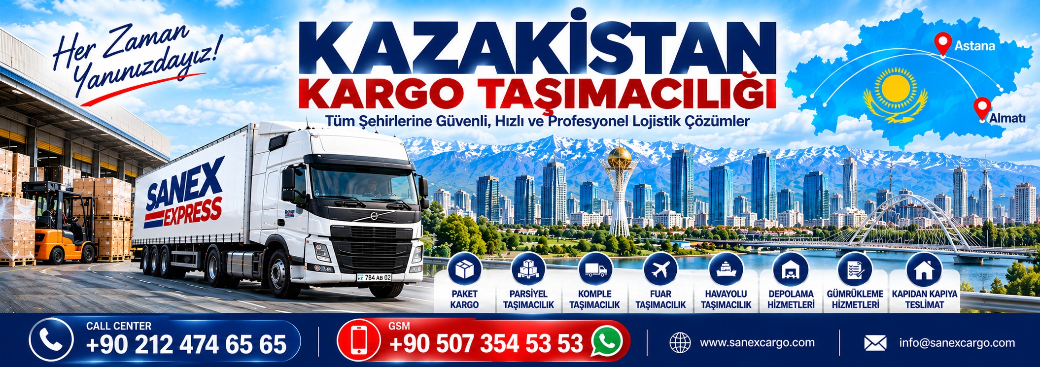 kazakistan kargo taşımacılığı