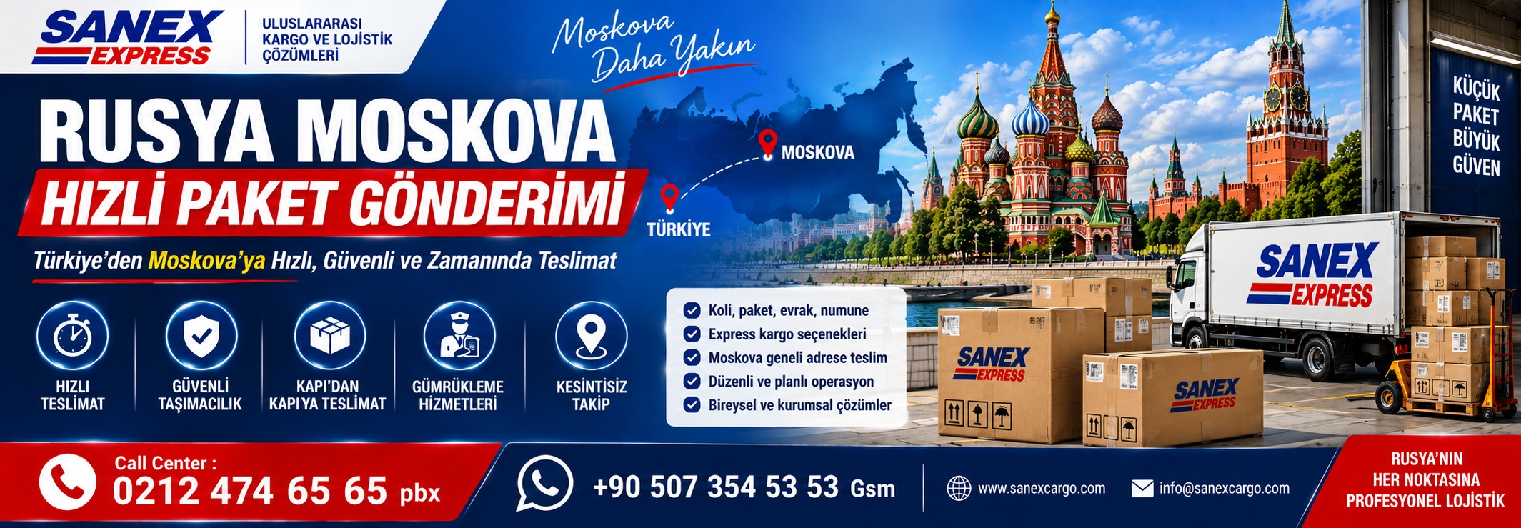 Rusya Moskova Paket Gönderimi