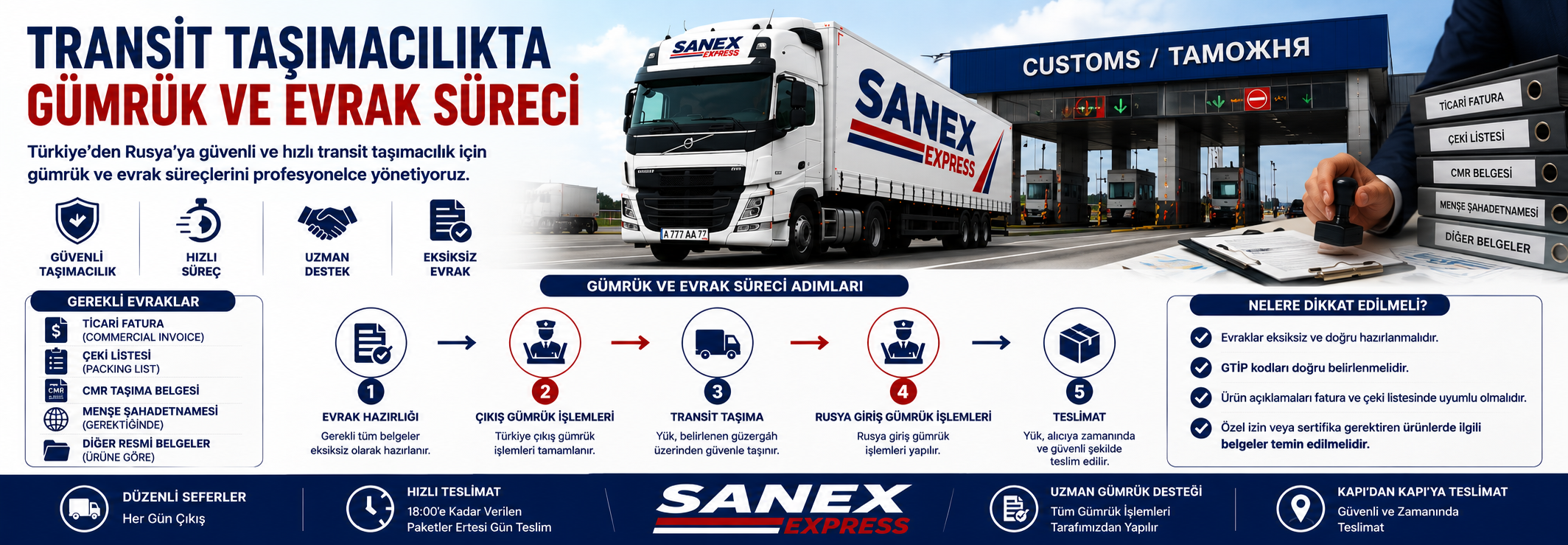 Rusya Transit Taşımacılıkta Gümrük