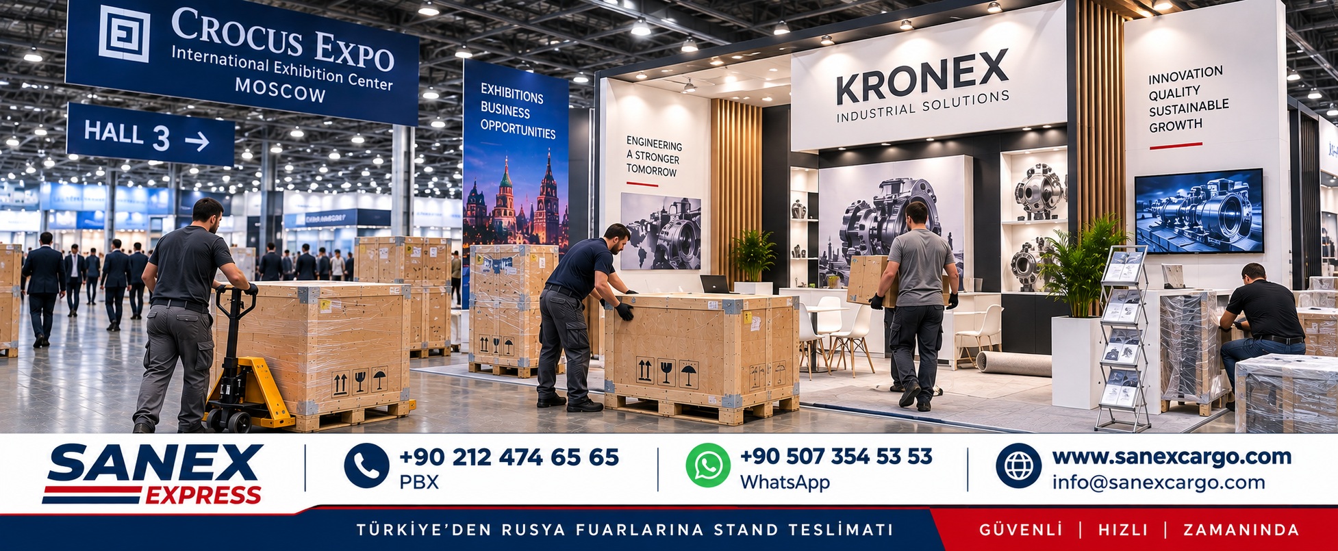 Rusya Fuarlarına Kapıdan Standa Teslimat
