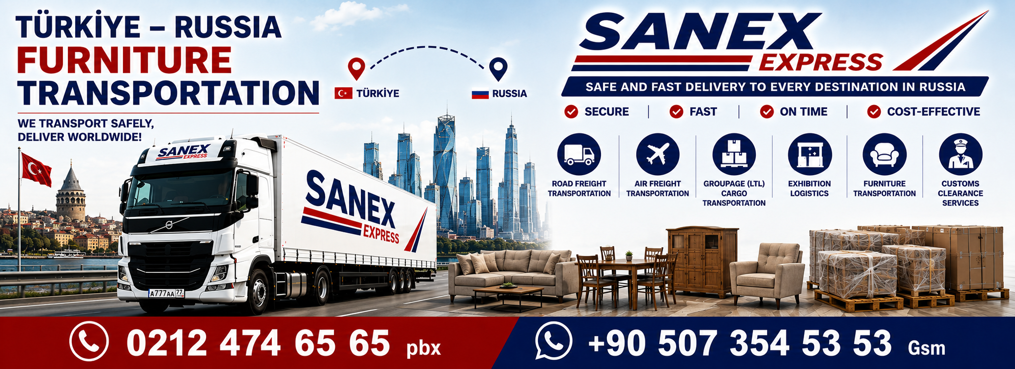 Türkiye – Russia Furniture Transportation