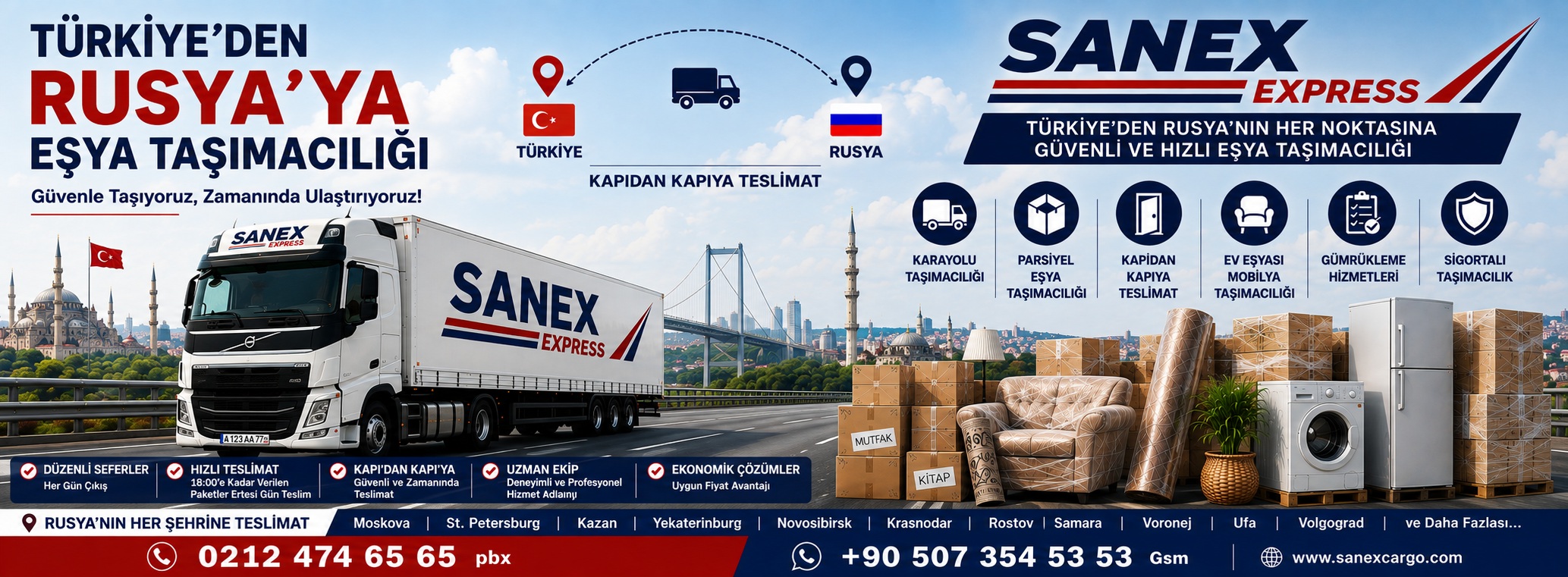 Türkiye’den Rusya Eşya Taşımacılığı