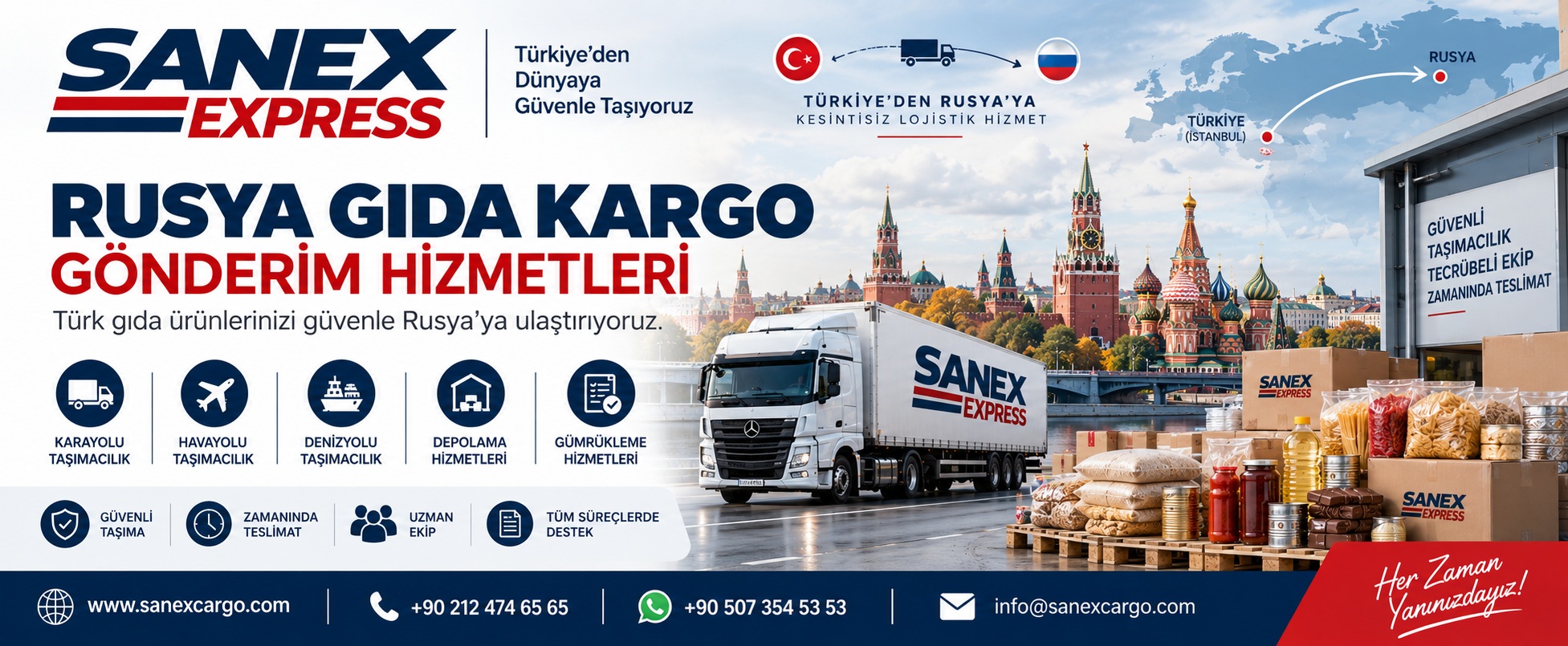 Rusya Gıda Kargo Gönder